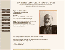 Tablet Screenshot of bochumergesundheitstraining.de